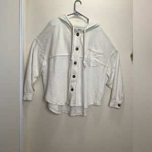 American Eagle “This Feels Seriously Lived In” Oversized Waffle Knit Hoodie L/XL